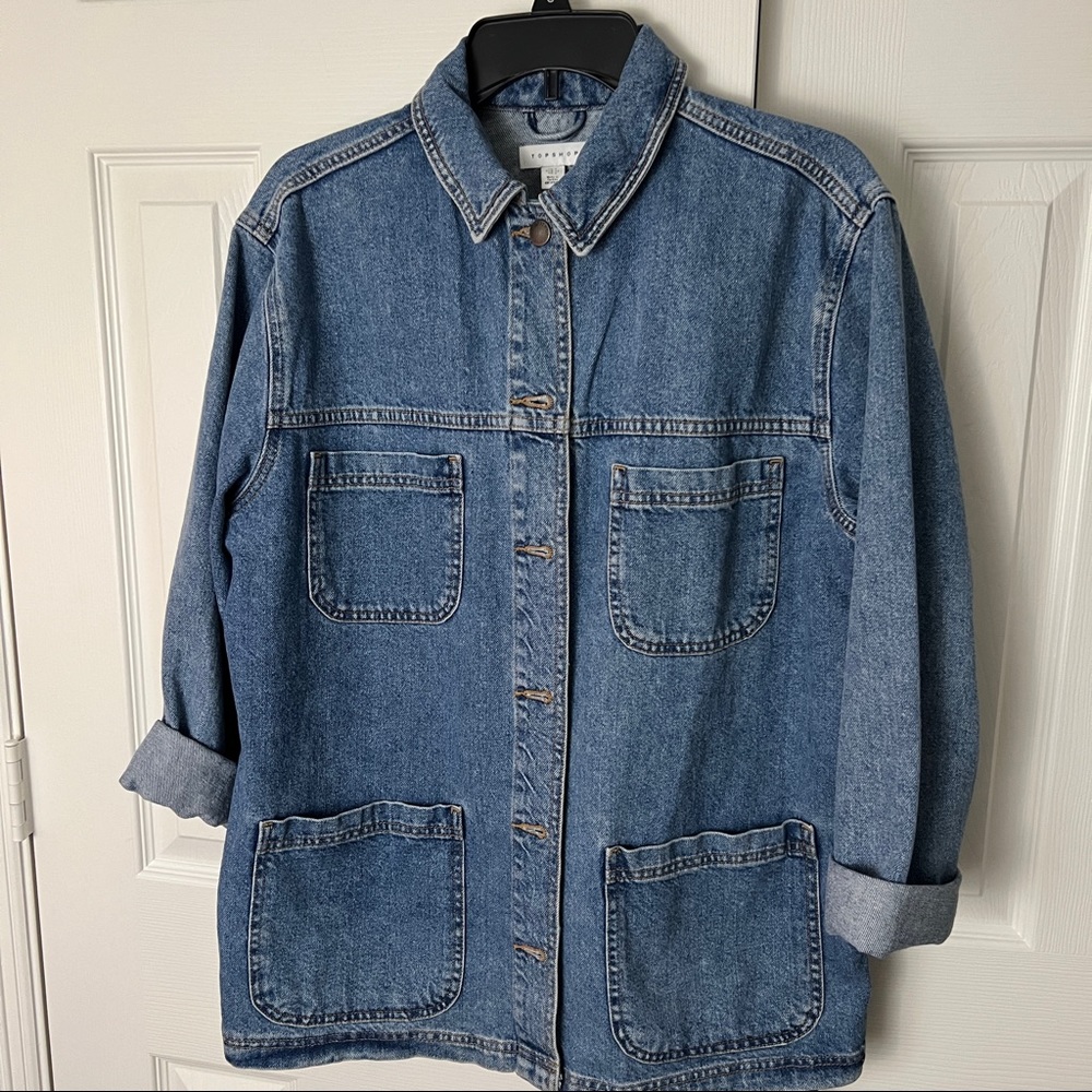 nwot top shop denim utility jacket
